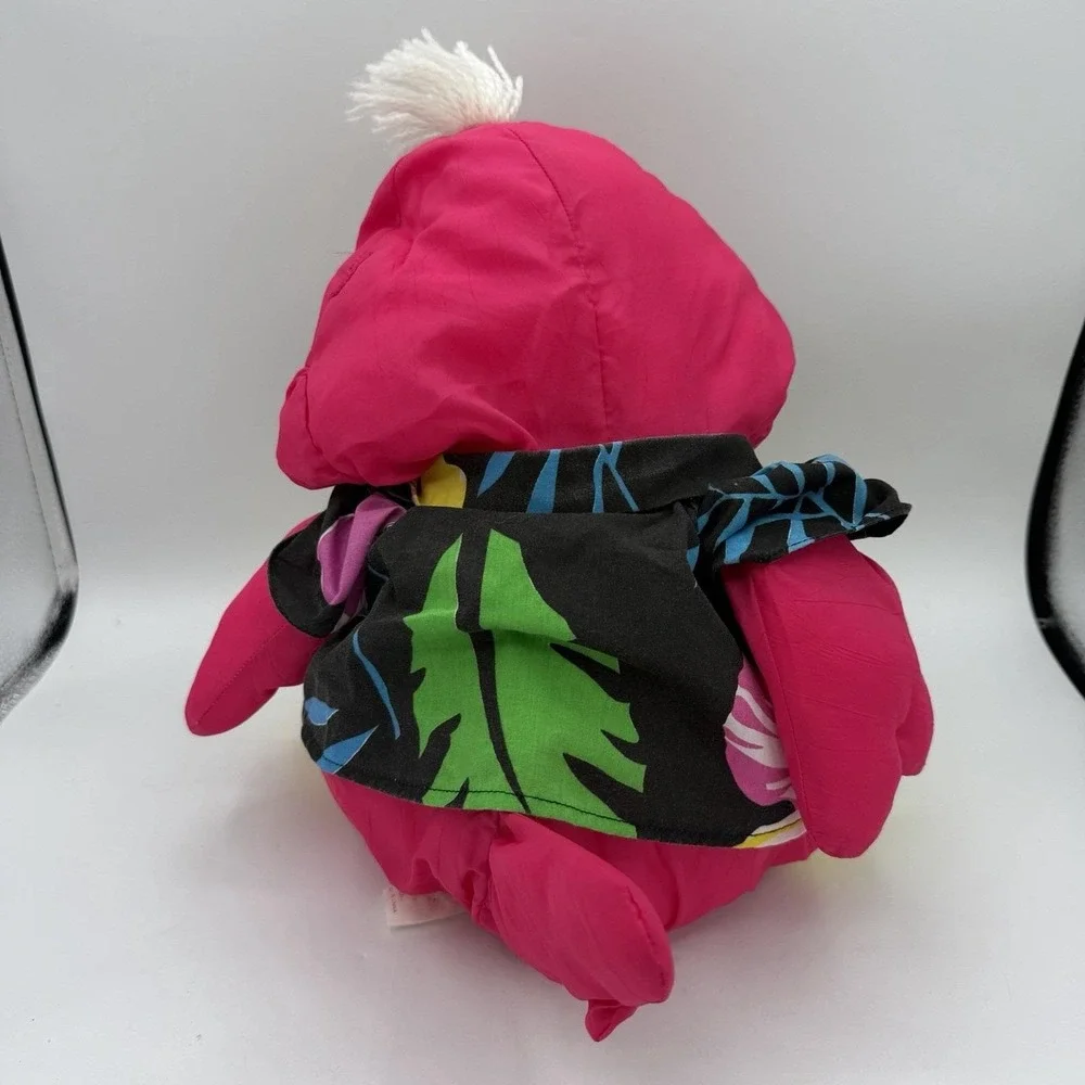 Vintage Puffalump Toucan Bird Wild Things Plush Tropical Pink 1987 Fisher Price